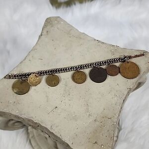 Vintage Souvenir Coin Bracelet